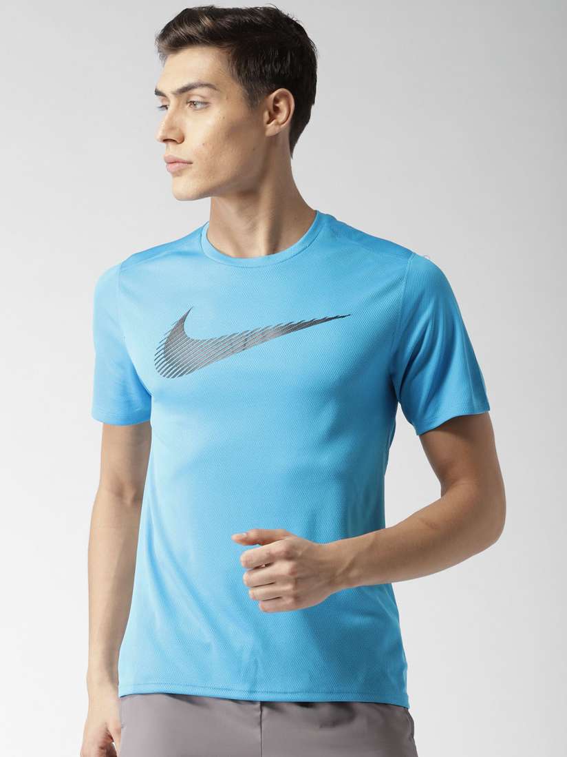 Buy Nike Men Blue AS Breathe SS GX Printed Running T shirt Tshirts for Men 4368449 Myntra