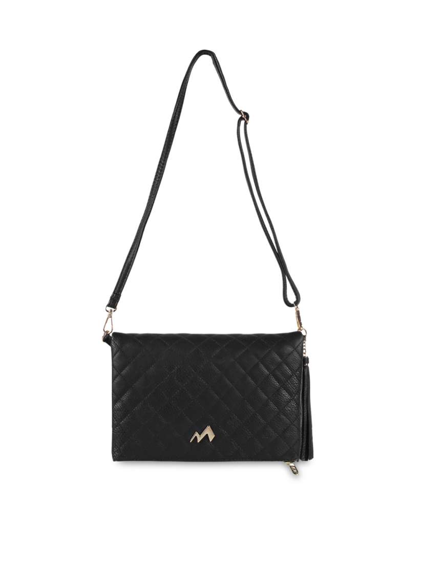Black solid sling bag clearance
