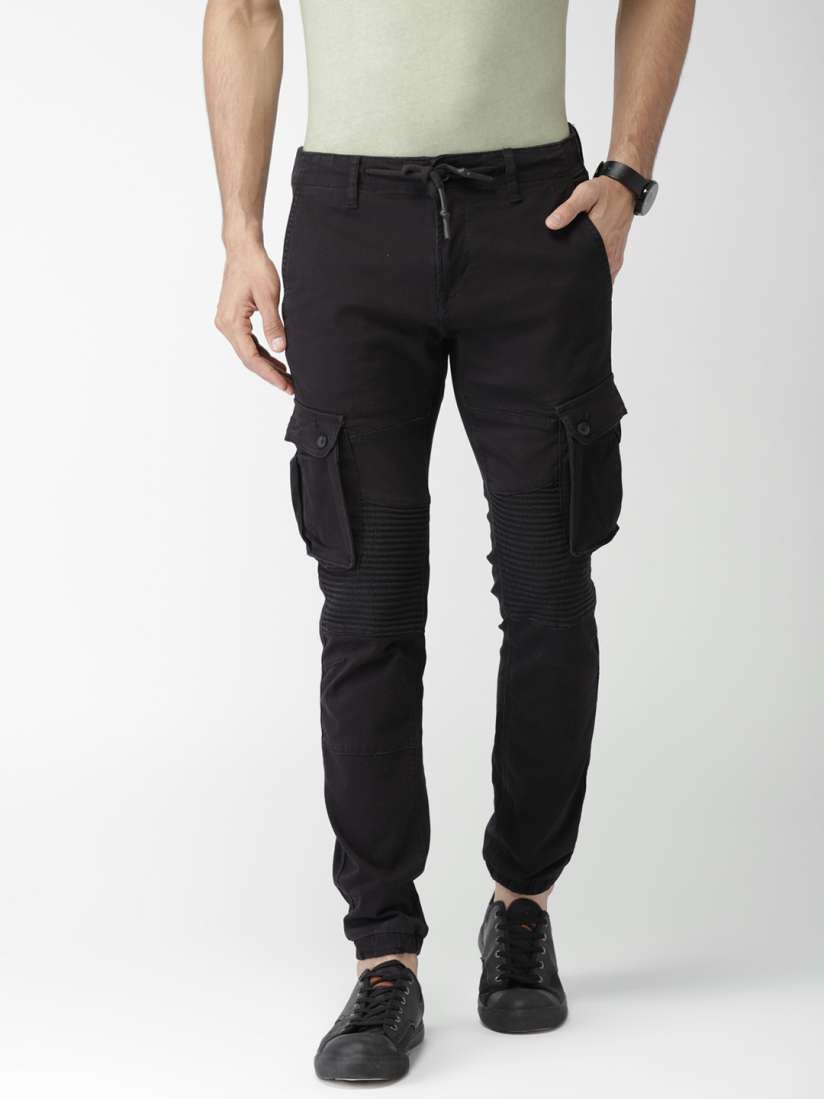 Buy Celio Men Black Straight Fit Solid Joggers Trousers for Men 4374711 Myntra