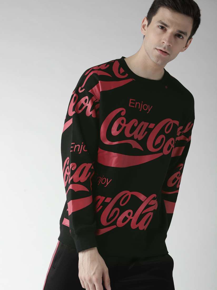 Buy FOREVER 21 Men Black Red Printed Sweatshirt Sweatshirts for Men 4377326 Myntra