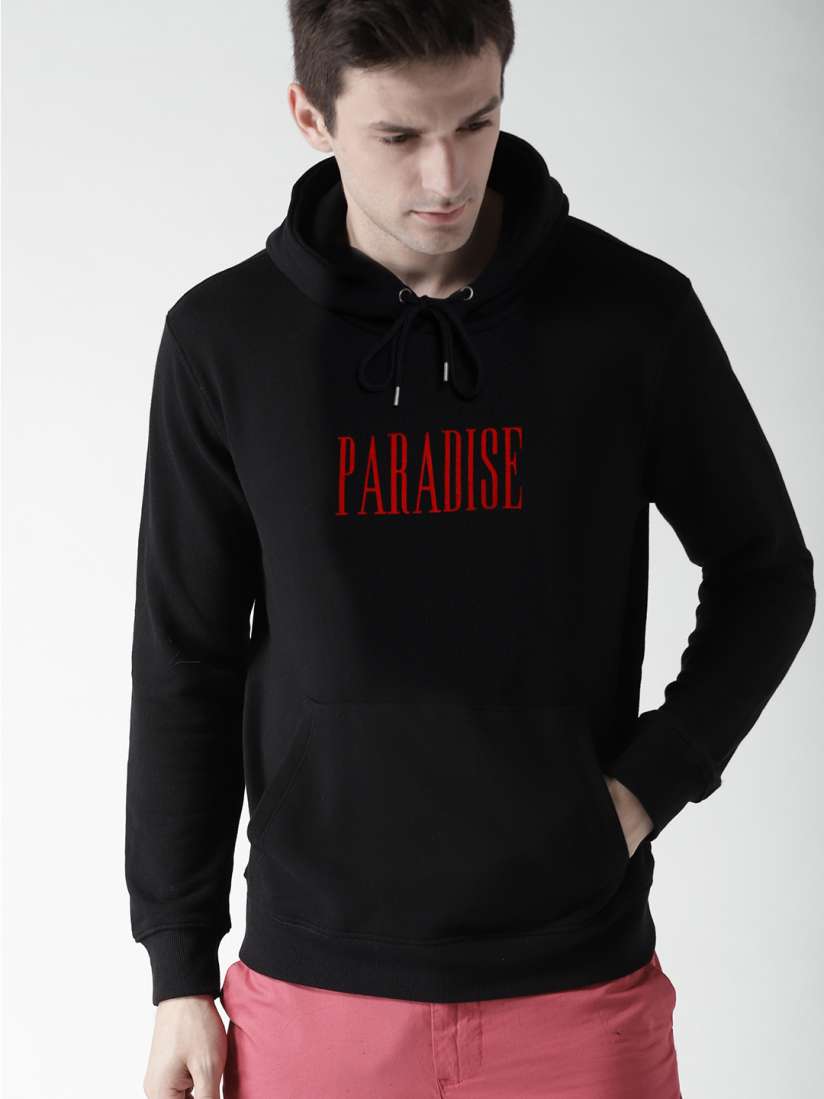 Buy FOREVER 21 Men Black Solid Hooded Sweatshirt Sweatshirts for Men 4377359 Myntra