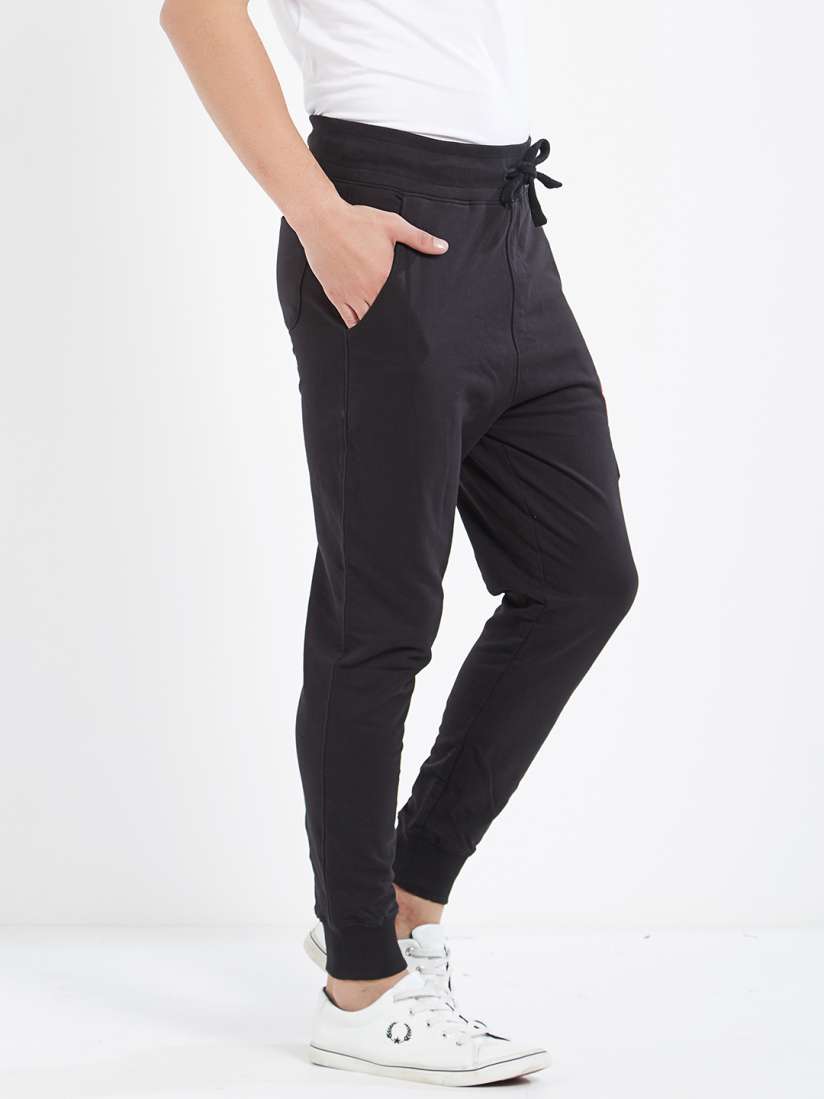 Buy Deezeno Black Solid Joggers Track Pants for Men 4378903 Myntra