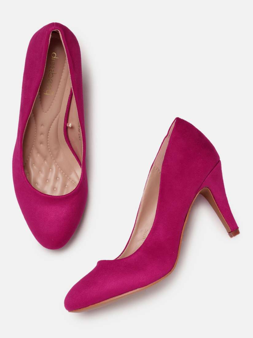 Buy DressBerry Women Pink Solid Pumps Heels for Women 4379955 Myntra