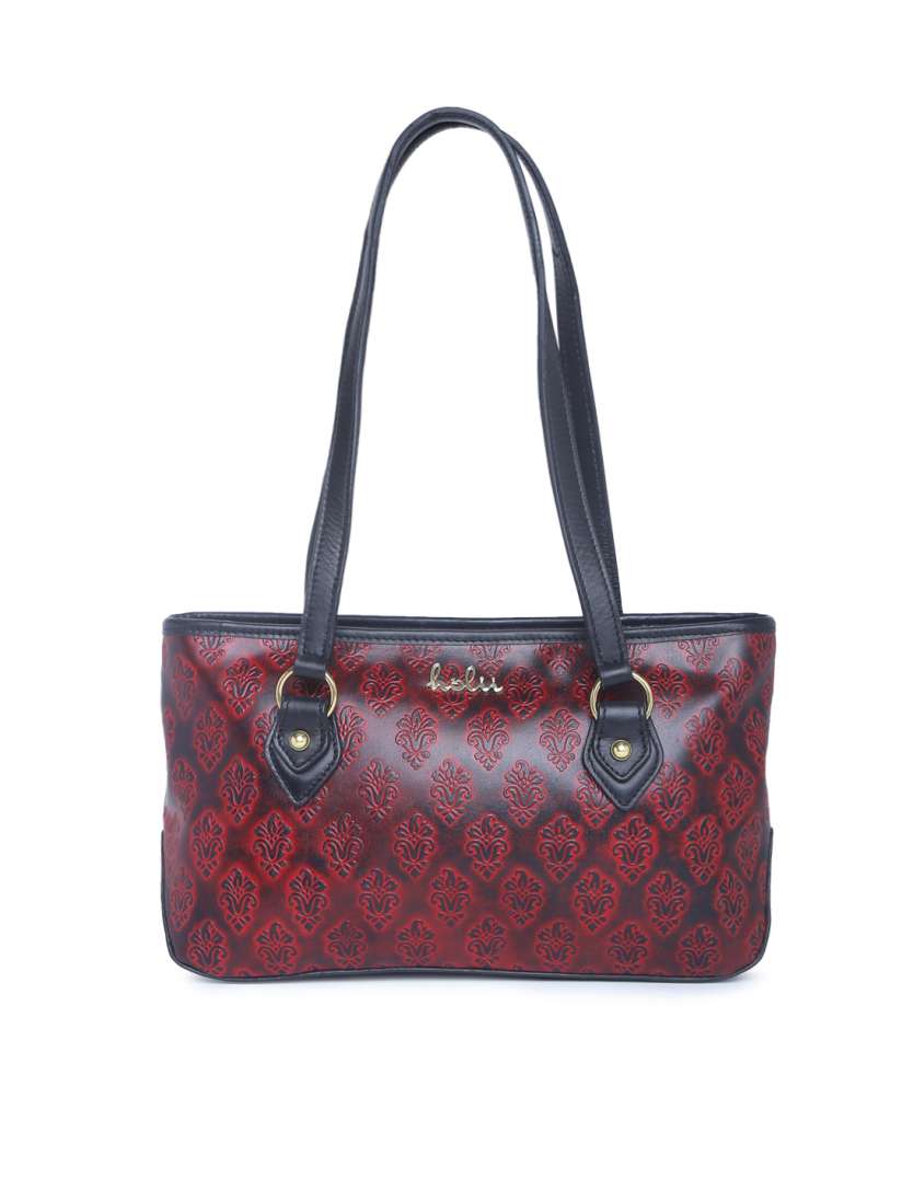 Buy Holii Black and Red Textured Leather Shoulder Bag Handbags for Women 4426232 Myntra