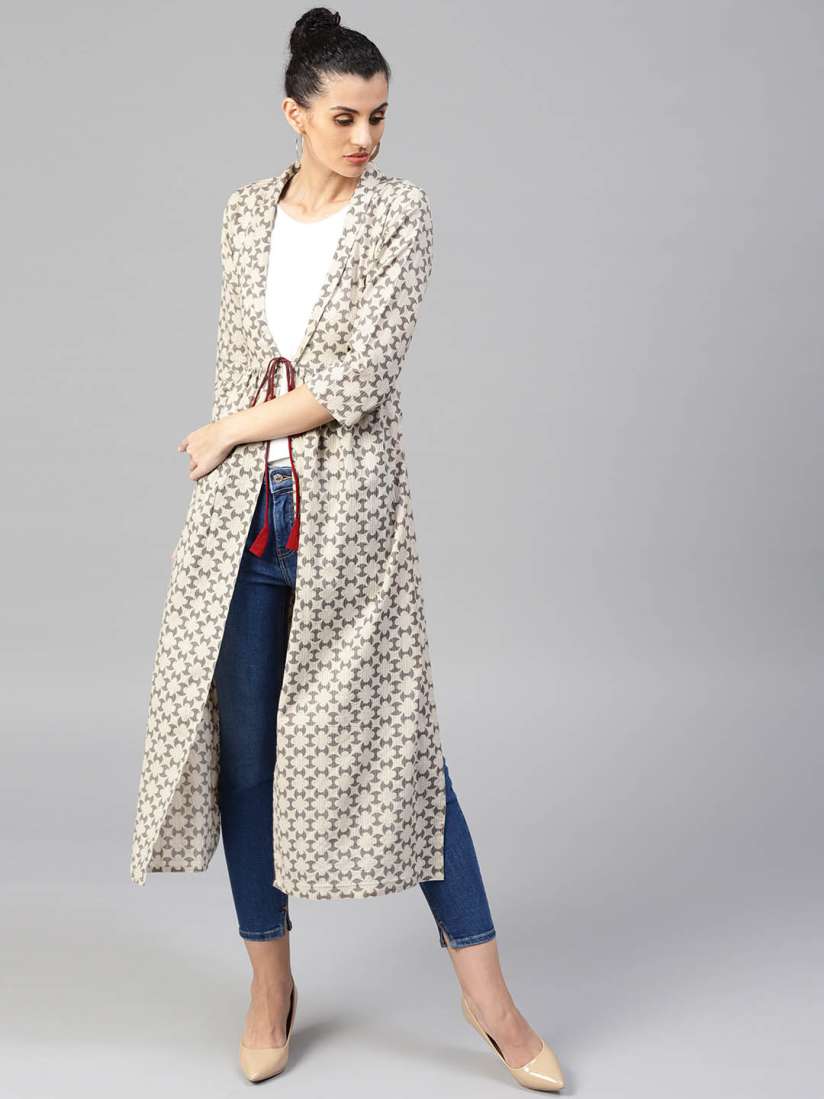 Long kurti with jacket myntra sale