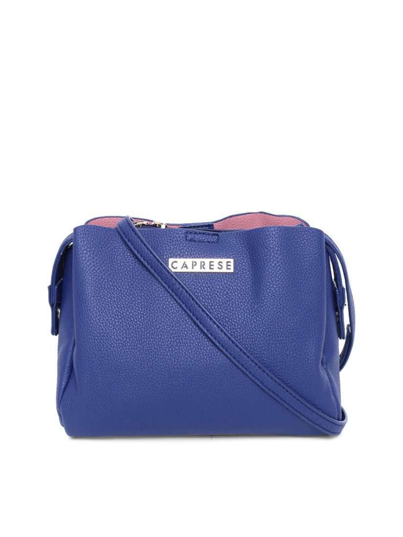 Buy Caprese Blue Solid Sling Bag Handbags for Women 4443872 Myntra