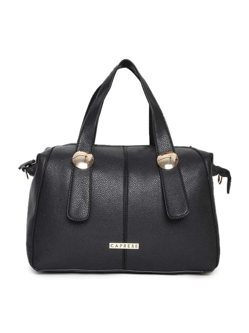 Caprese black solid handheld bag shop