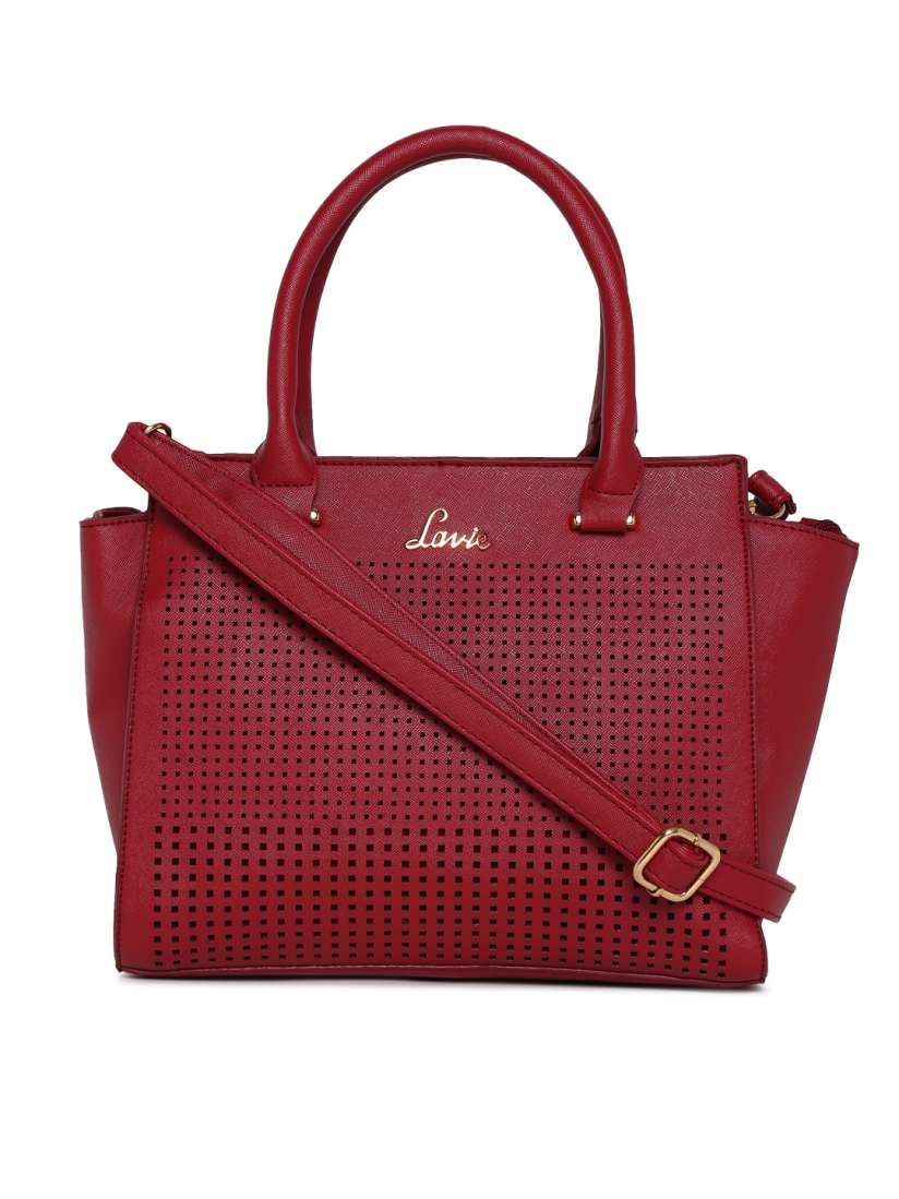 Buy Lavie Red Solid Handheld Bag Handbags for Women 4443969 Myntra