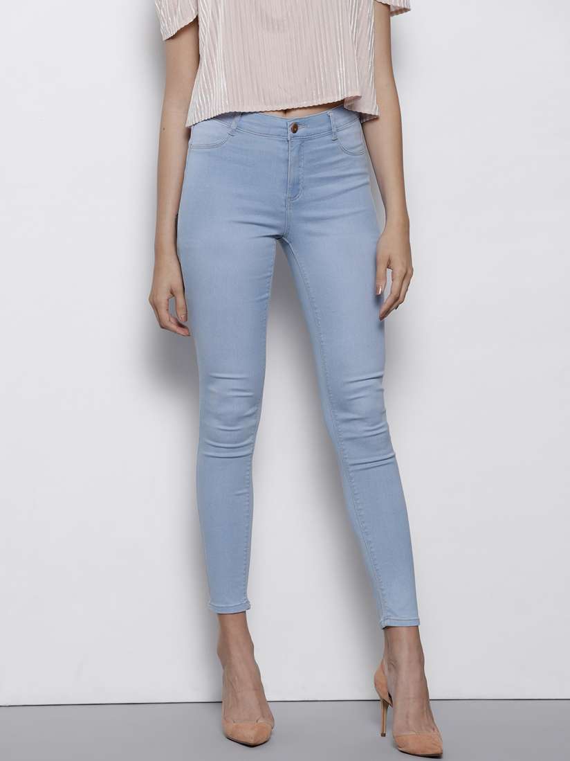 Buy DOROTHY PERKINS Blue Washed Frankie Super Skinny Fit Cropped Jeggings Jeggings for Women 4447601 Myntra