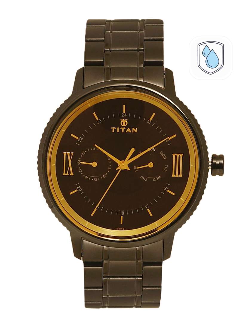 Buy Titan Men Brown Analogue Watch 1743NM01 Watches for Men 4450656 Myntra