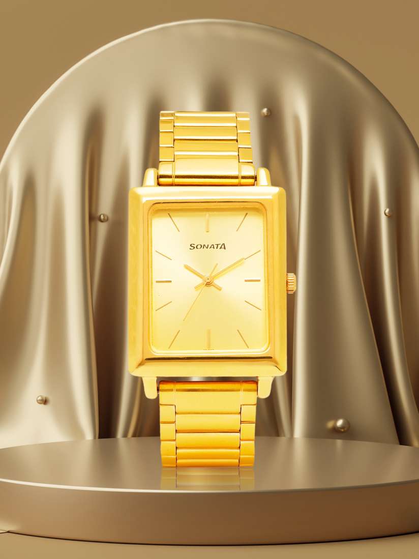Buy Sonata Men Gold Toned Analogue Watch NK7078YM02 Watches for Men 4451904 Myntra