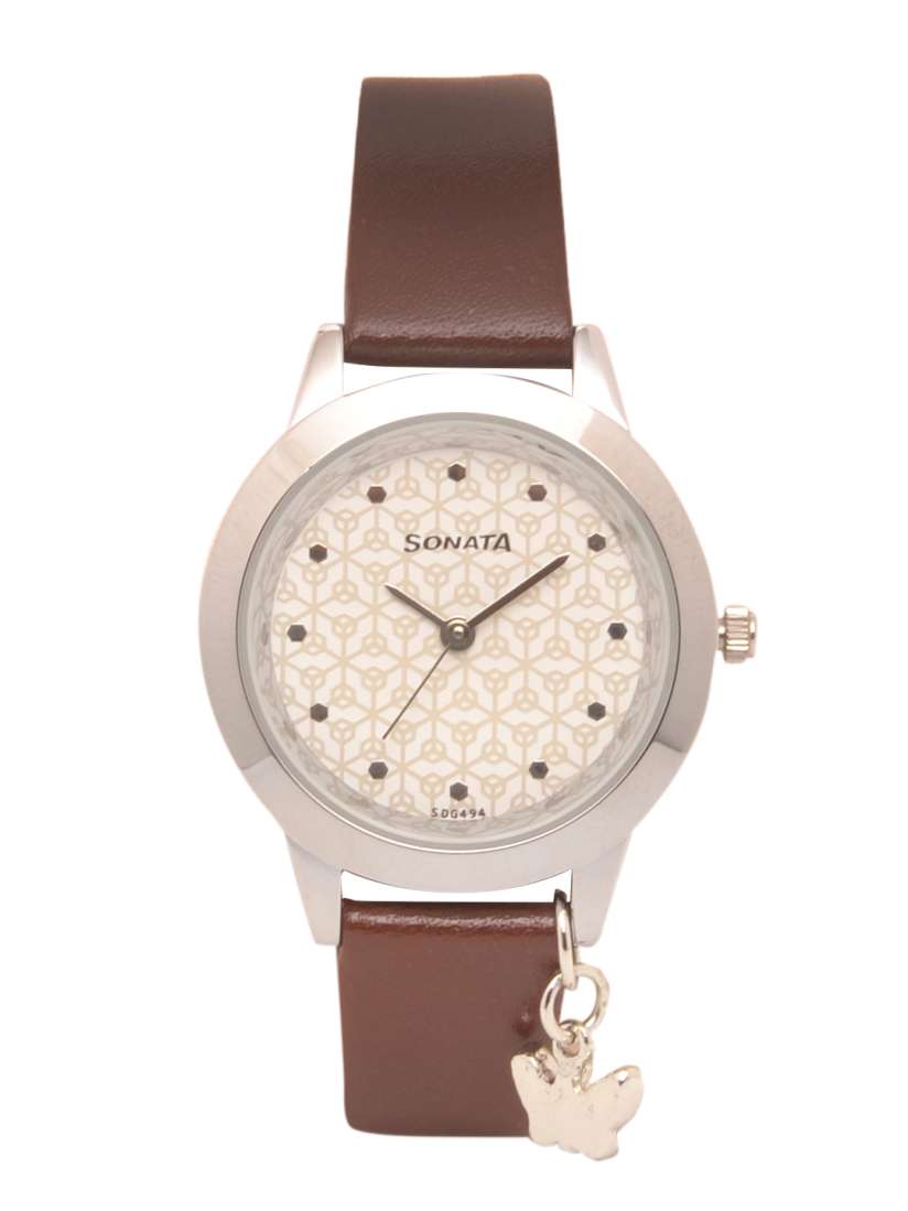 Buy Sonata Charmed Women Beige Analogue watch 87019SL05 Watches for Women 4451963 Myntra