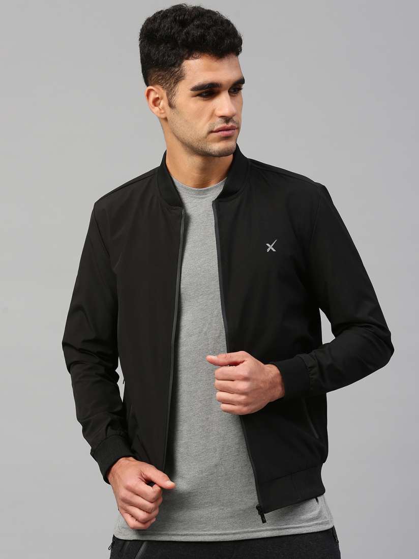 Buy HRX by Hrithik Roshan Men Black Solid Bomber Jackets for Men 4453292 Myntra