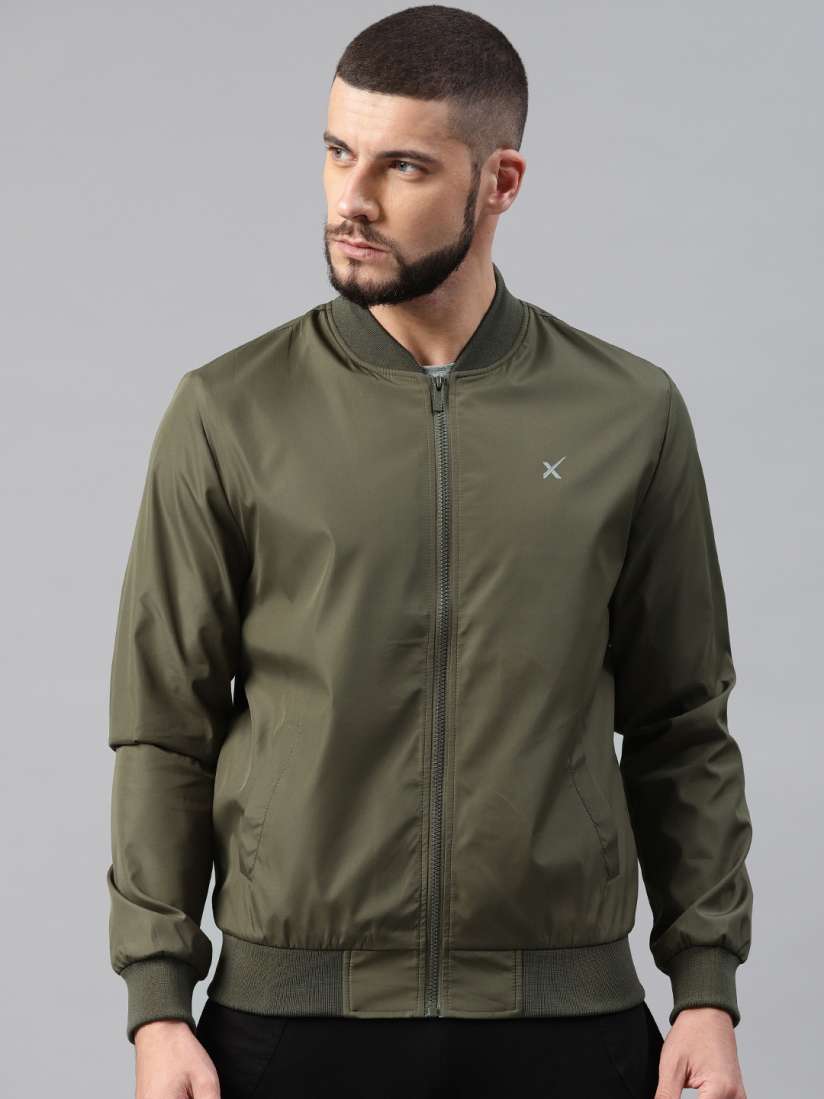 Hrx olive green jacket discount
