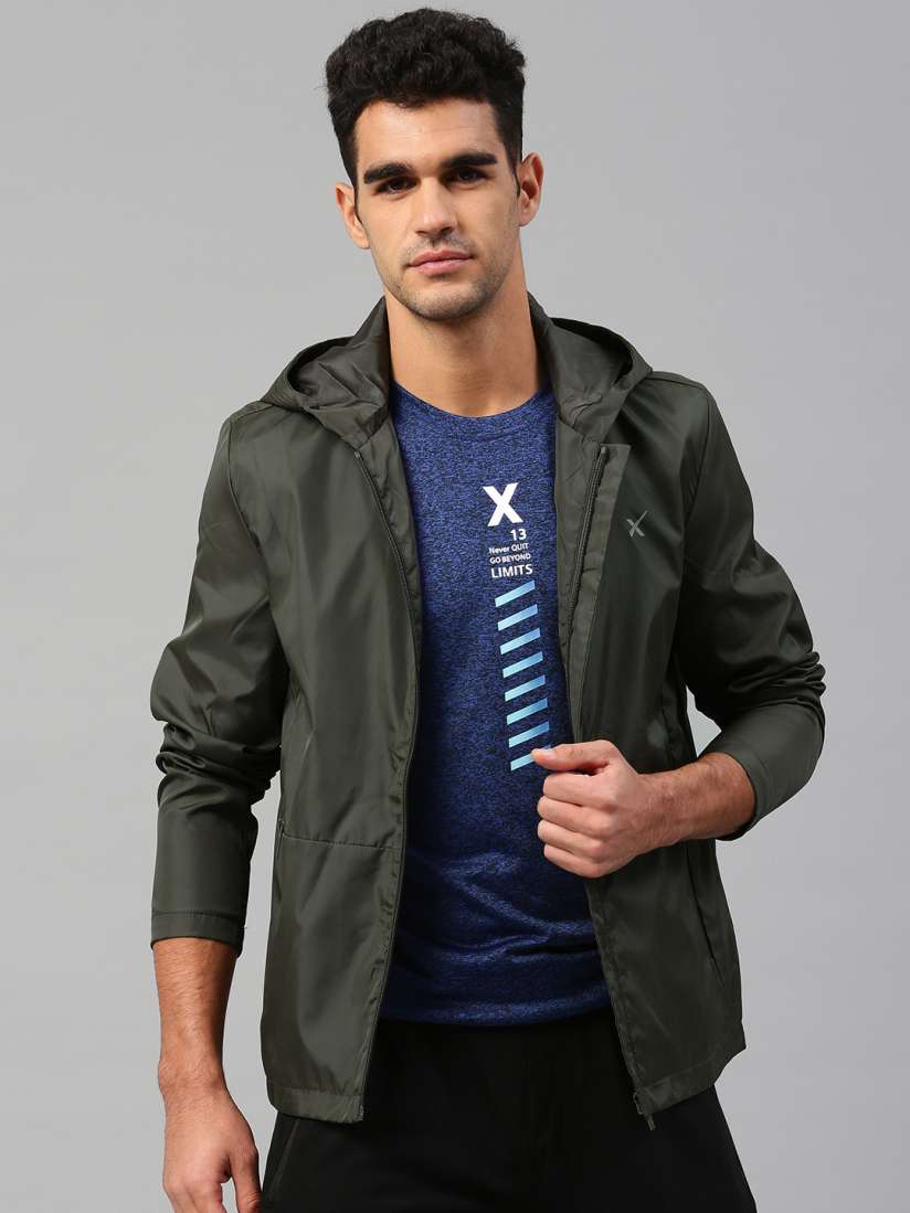 Buy HRX by Hrithik Roshan Men Olive Green Solid Sporty Jacket Jackets for Men 4453379 Myntra