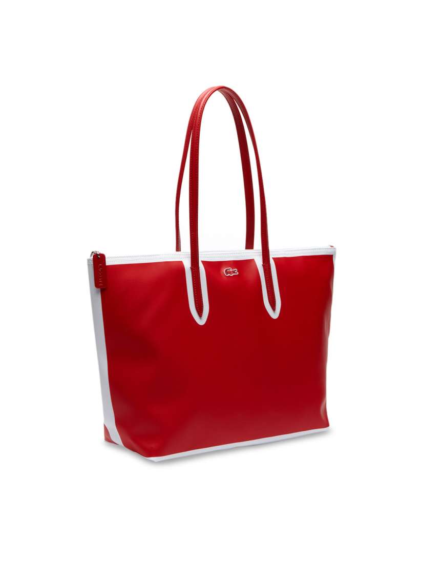 Buy Lacoste Red Solid Tote Bag Handbags for Women 4453656 Myntra