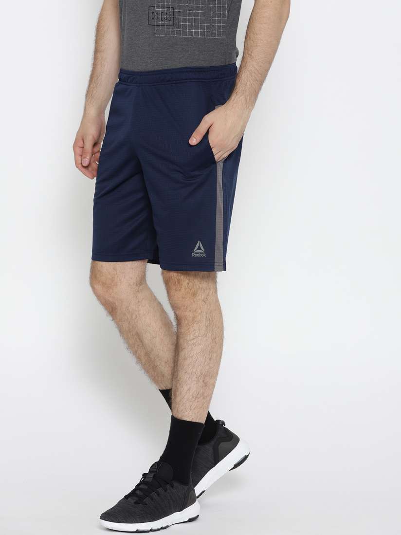 Buy Reebok Men Navy Workout Mesh Sports Shorts Shorts for Men 4454897 Myntra
