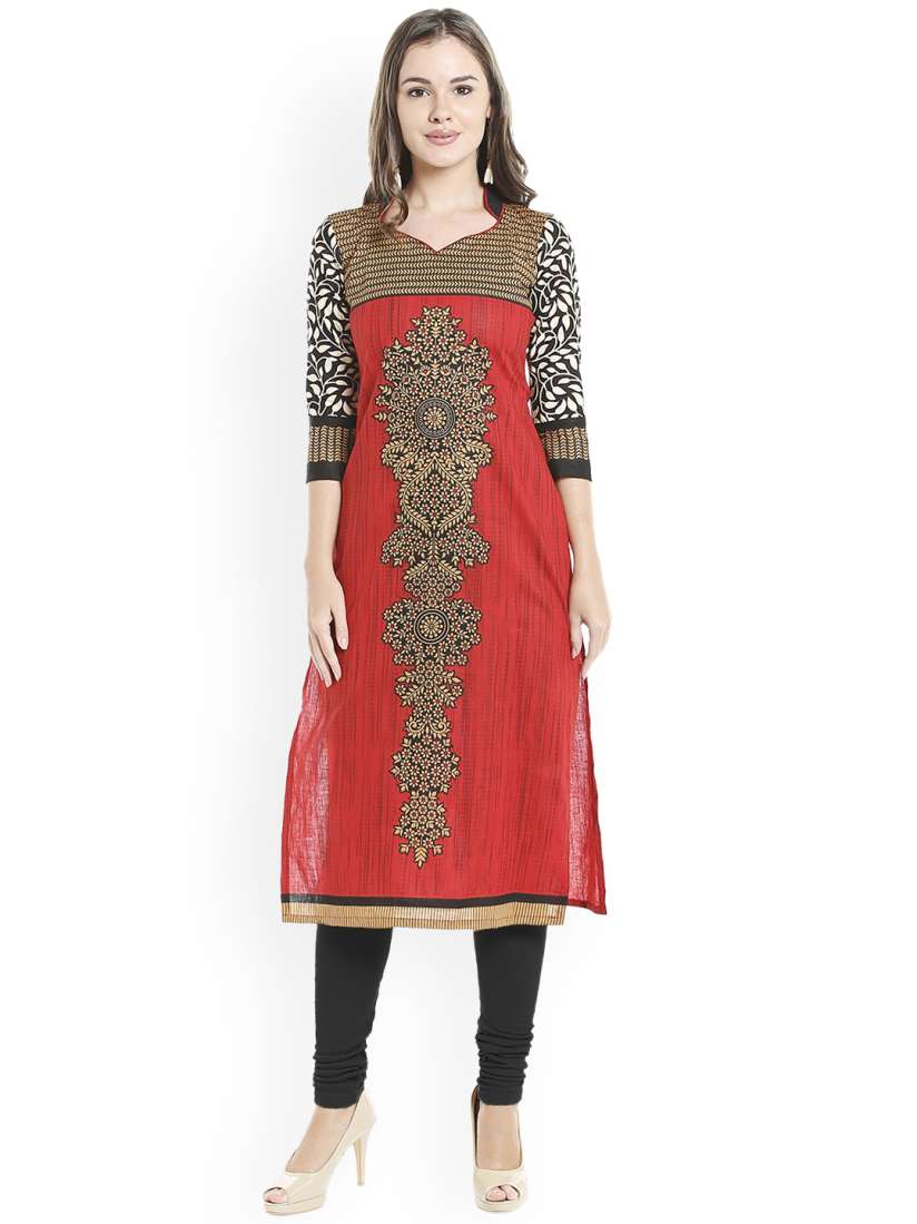 Buy Ishin Green Red Pure Cotton Unstitched Dress Material Dress Material for Women 4455057 Myntra