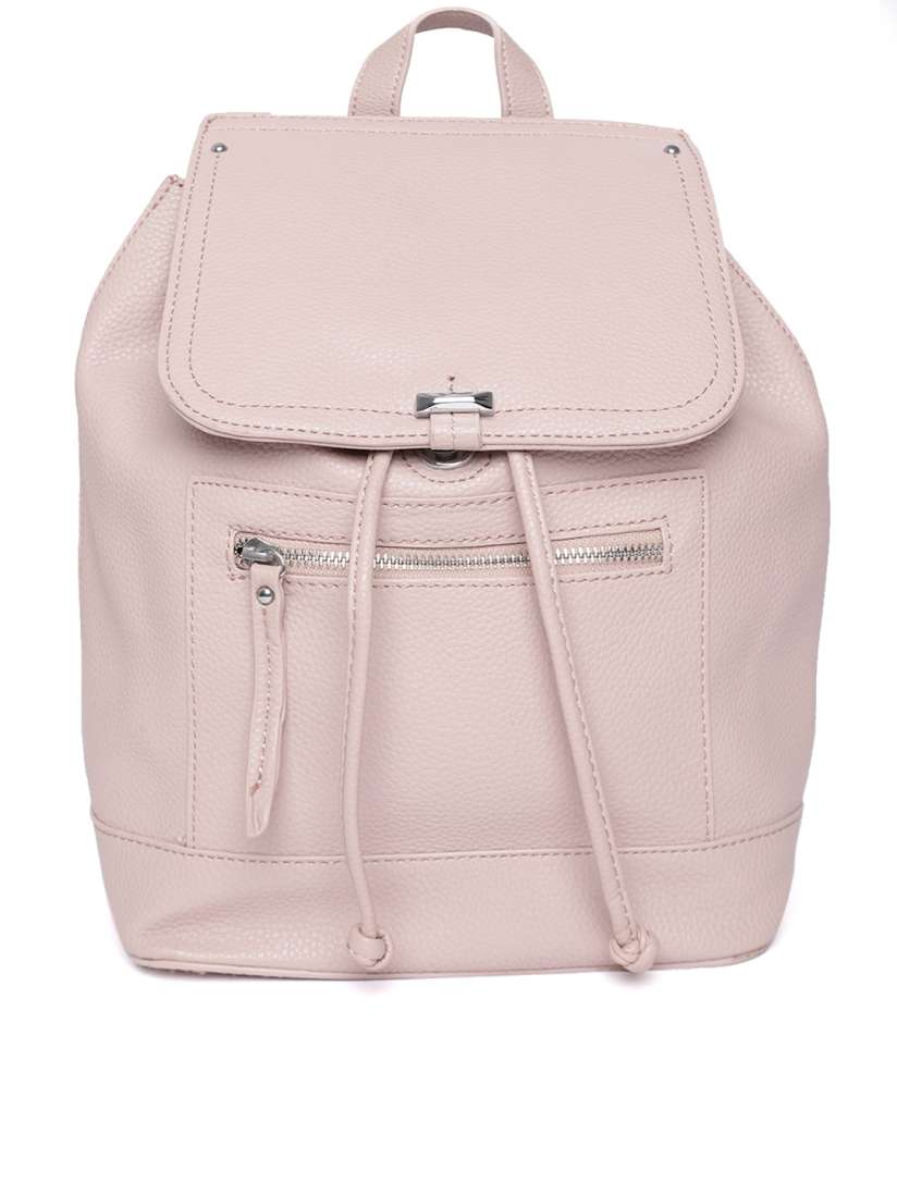 Buy DressBerry Women Pink Solid Backpack Backpacks for Women 4606068 Myntra