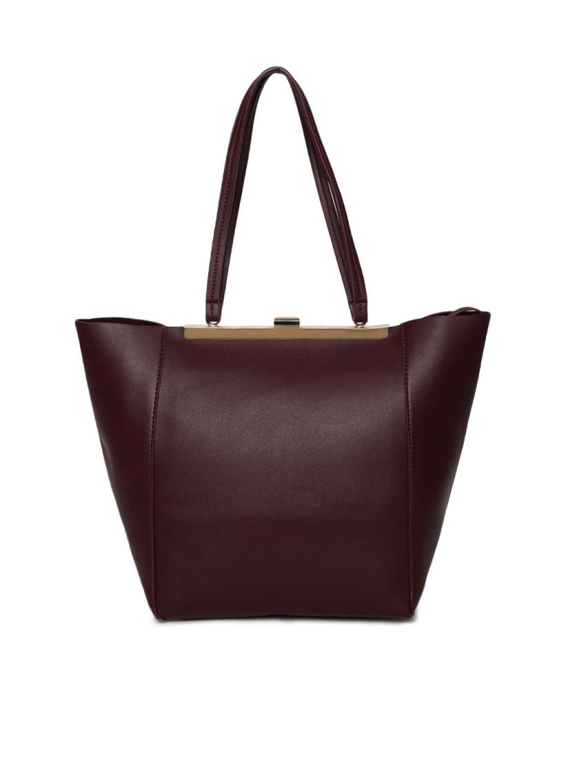 Dressberry burgundy solid shoulder bag on sale