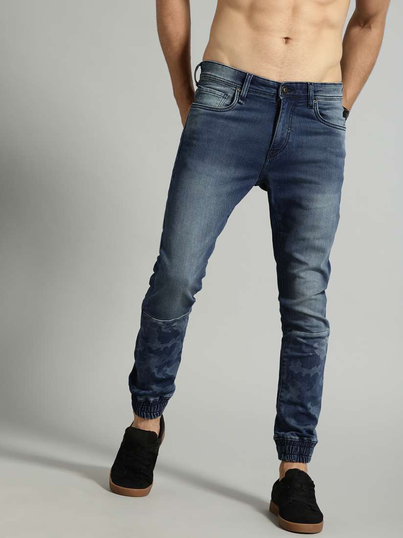 Buy Roadster Men Blue Slim Jogger Fit Mid Rise Clean Look Stretchable Joggers Jeans for Men 4607578 Myntra