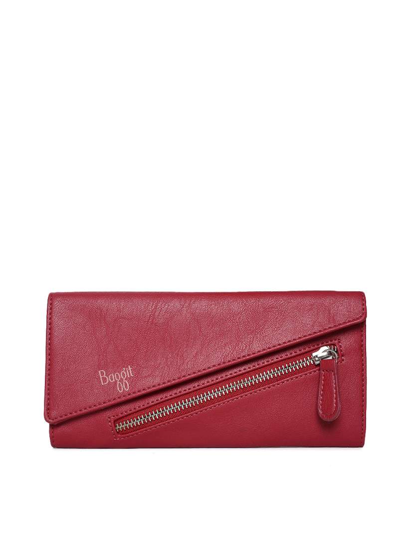 Buy Baggit Women Maroon Solid Three Fold Wallet Wallets for Women 4608433 Myntra