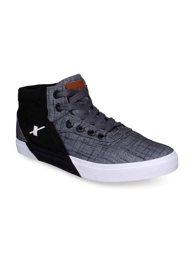 Buy Sparx Men Grey Solid Canvas Mid Top Sneakers Casual Shoes for Men 4610840 Myntra
