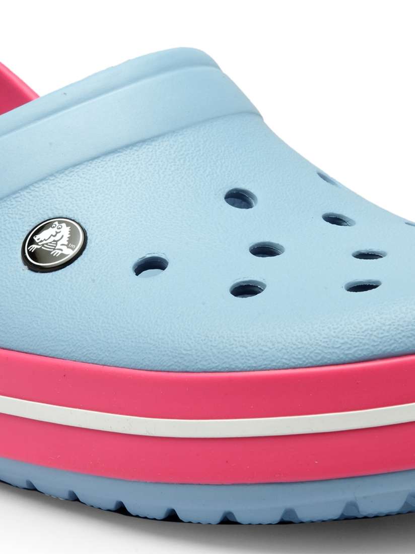 Crocs chambray blue paradise pink online