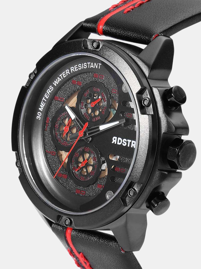 Buy Roadster Men Black & Beige Chronograph Watch MFB-PN-OS-TX2910 