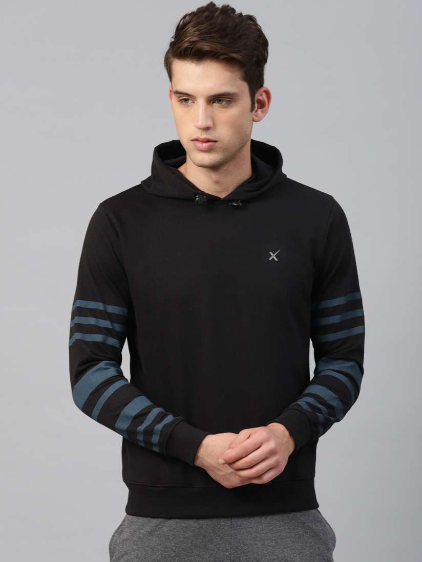 Buy HRX By Hrithik Roshan Men Black Solid Hooded Sweatshirt Sweatshirts for Men 4653872 Myntra