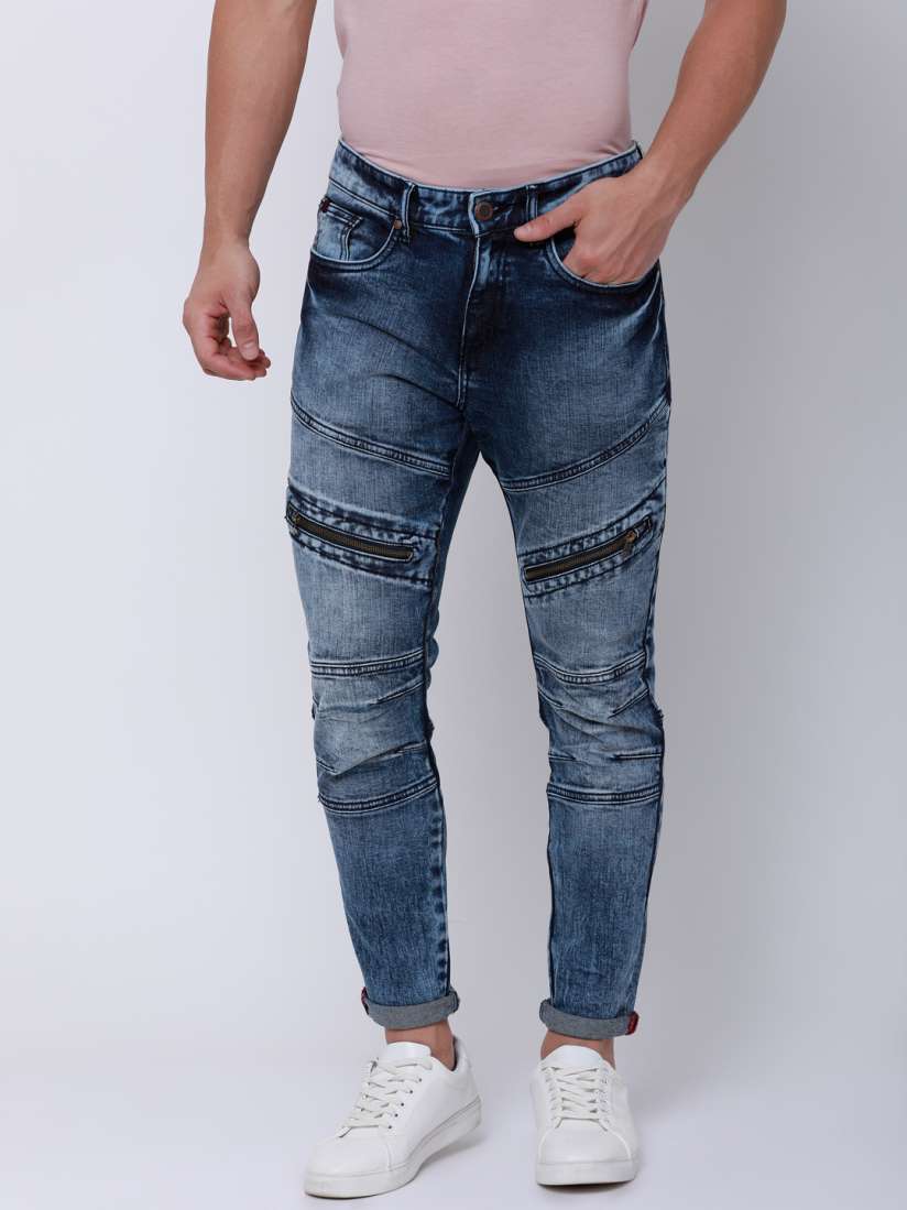 Buy LOCOMOTIVE Men Blue Tapered Fit Mid Rise Clean Look Stretchable Jeans Jeans for Men 4697201 Myntra