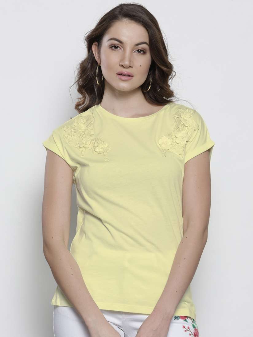 Buy DOROTHY PERKINS Women Yellow Solid Top Tops for Women 4704129 Myntra