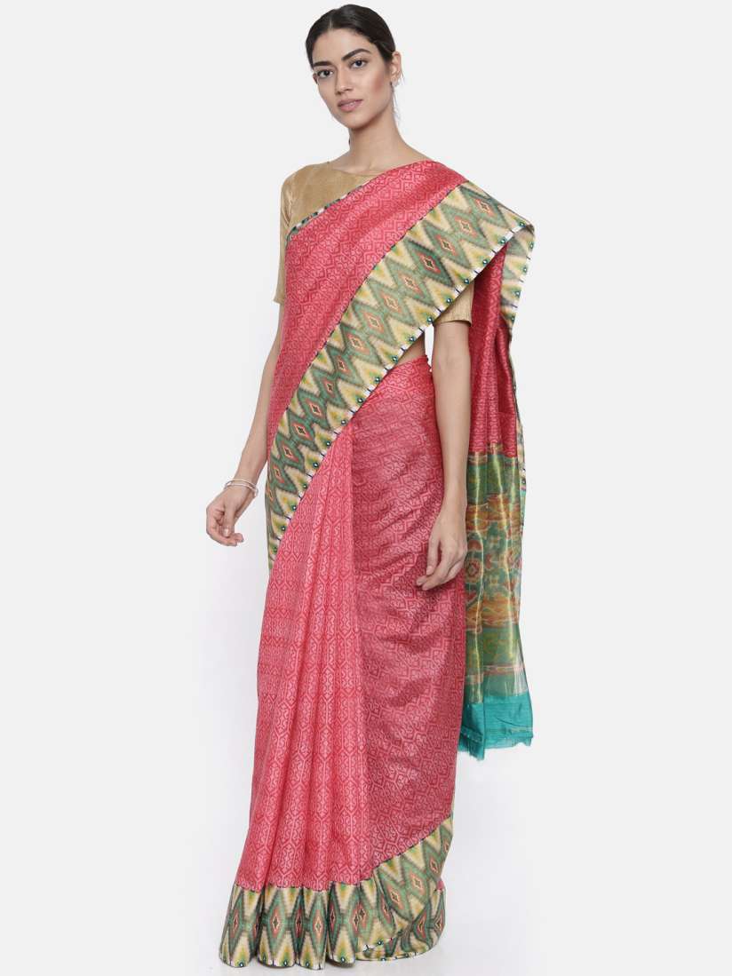 Buy KUPINDA Pink Printed Art Silk Saree Sarees for Women 4705036 Myntra