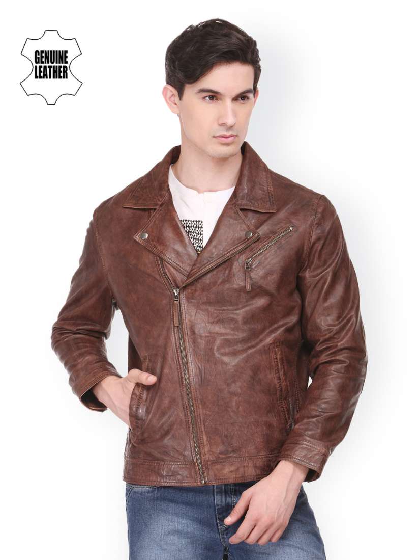 Teakwood leather jackets myntra online