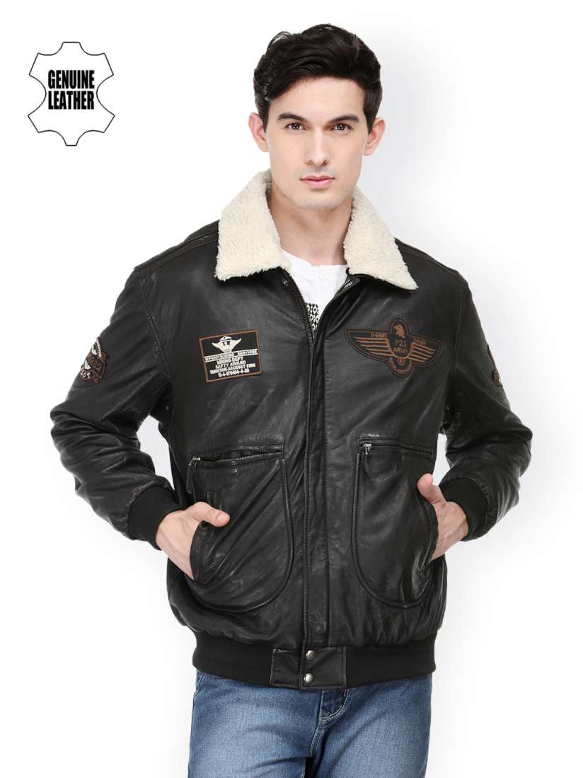 Teakwood leather jackets myntra store