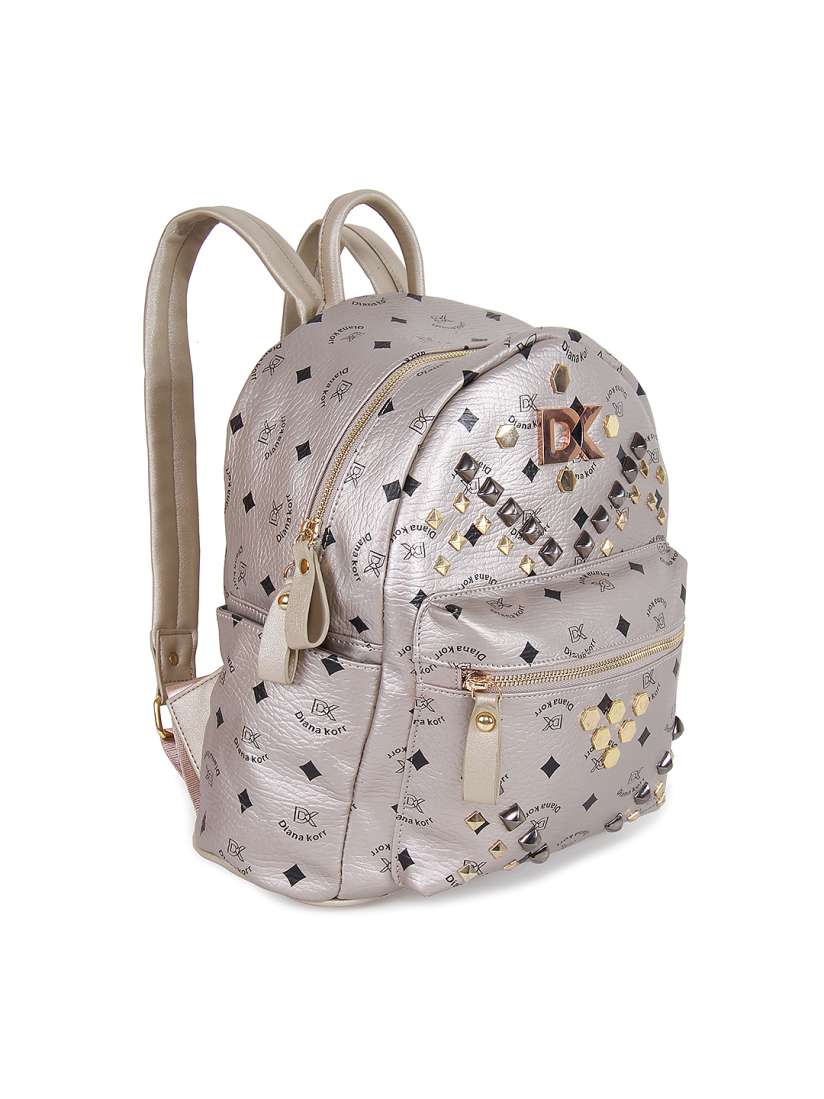 Buy Diana Korr Women Silver Toned 13 L Brand Logo Backpack Backpacks for Women 4892798 Myntra