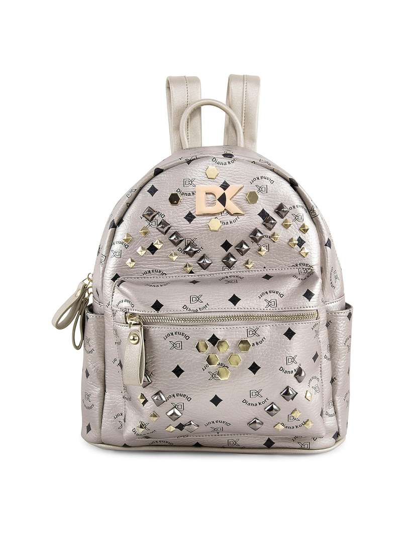 Buy Diana Korr Women Silver Toned 13 L Brand Logo Backpack Backpacks for Women 4892798 Myntra