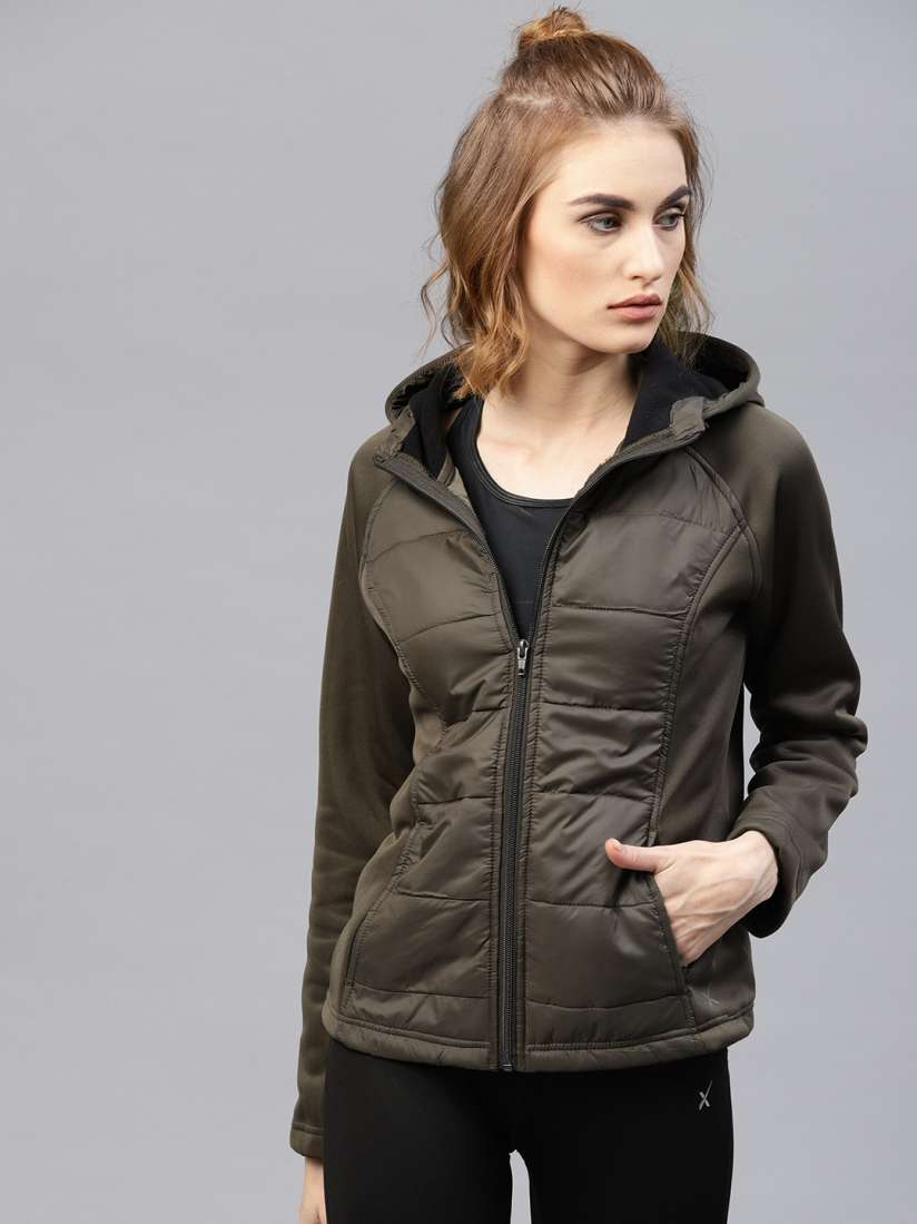 Hrx olive green jacket new arrivals