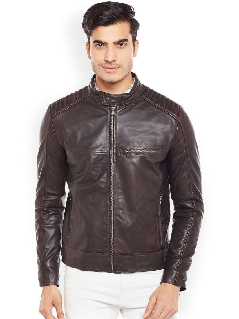 Coffee colour leather jacket 2025