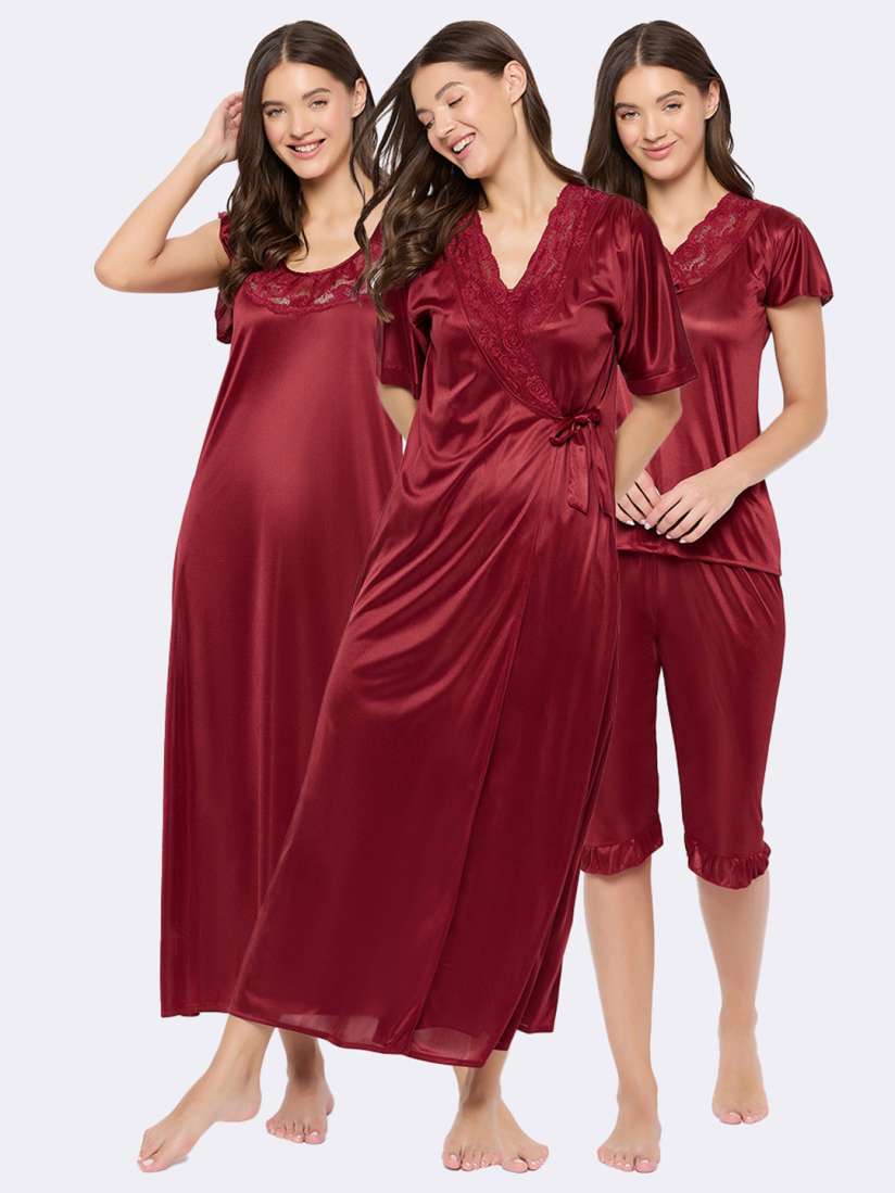 Clovia nightdress set clearance