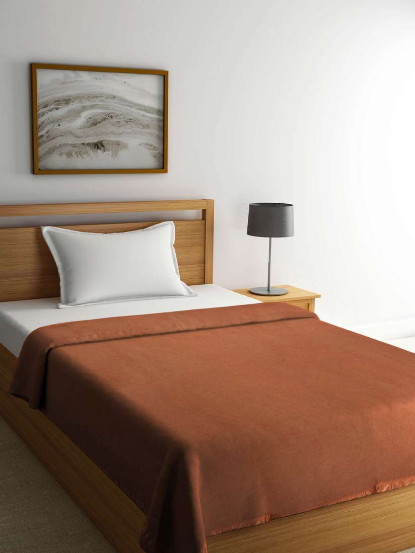Buy Raymond Home Brown Solid Heavy Winter 600 GSM Single Bed Blanket Blankets Quilts And Dohars for Unisex 5124387 Myntra