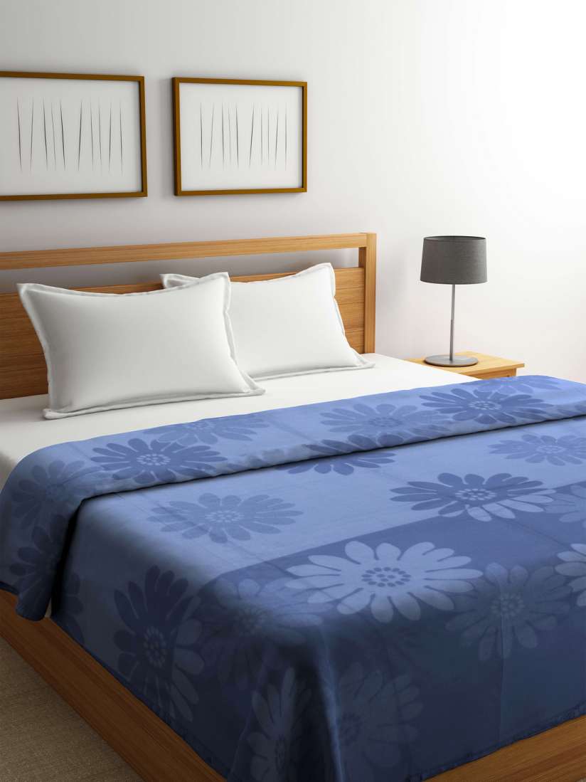 Buy Raymond Home Blue Floral Heavy Winter 500 GSM Single Bed Blanket Blankets Quilts And Dohars for Unisex 5124424 Myntra