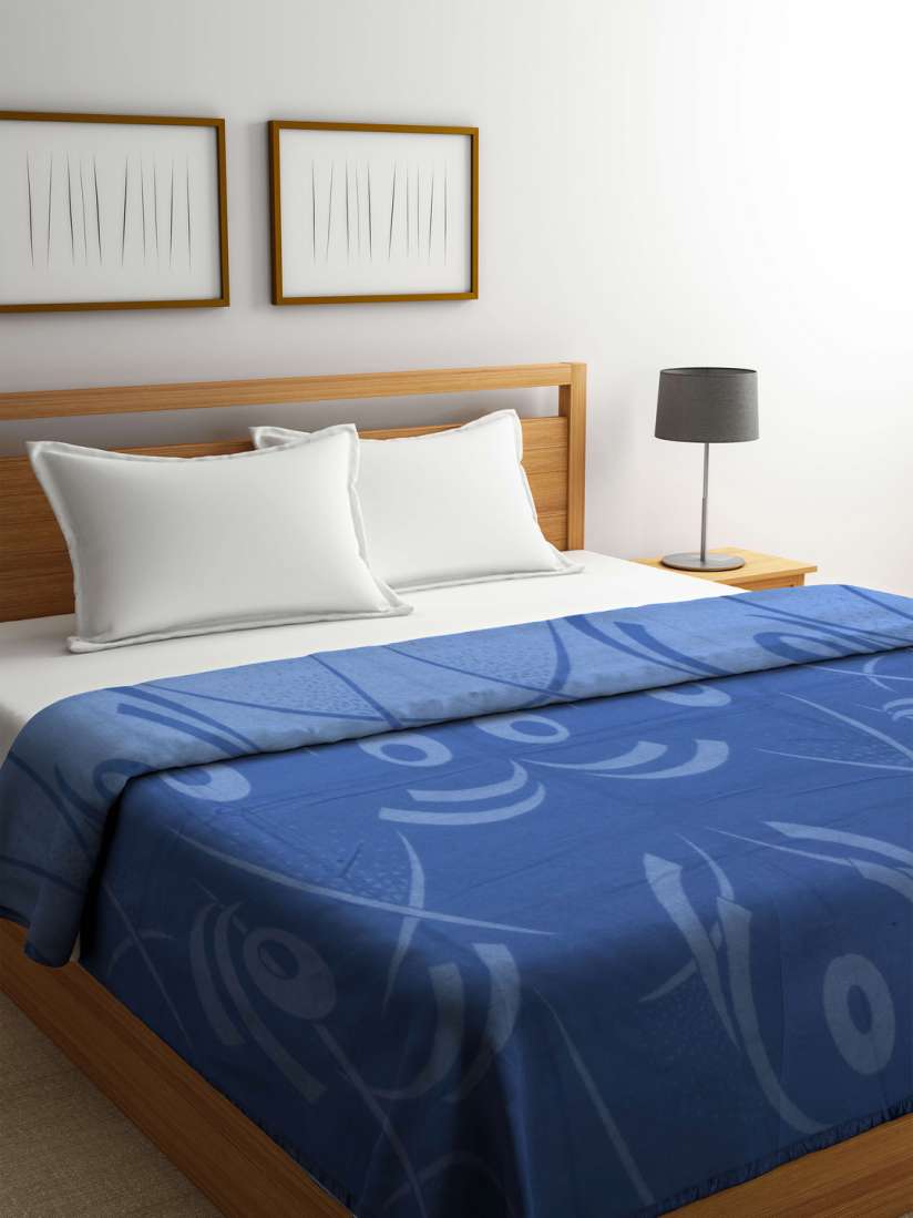 Buy Raymond Home Blue Abstract Heavy Winter 500 GSM Single Bed Blanket Blankets Quilts And Dohars for Unisex 5124502 Myntra