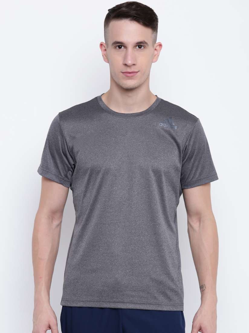Buy Adidas Charcoal Grey FREELIFT CL Solid Round Neck T shirt Tshirts for Men 5126068 Myntra