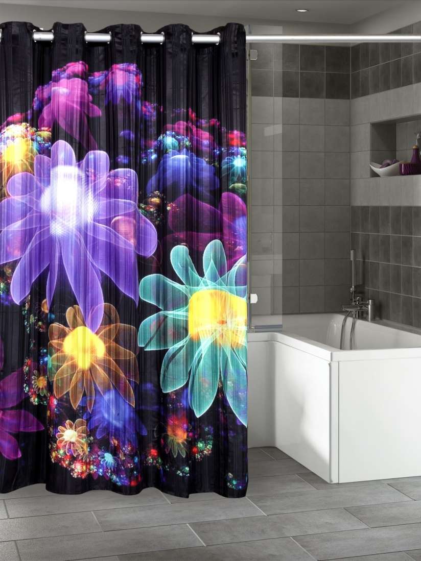 Buy Lushomes Multicoloured Printed Polyester Shower Curtain Shower Curtains for Unisex 5126551 Myntra