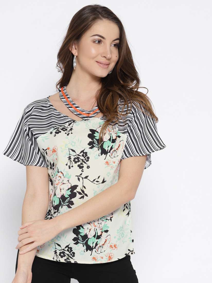 Buy Noi Women Green Printed Top Tops for Women 5153894 Myntra
