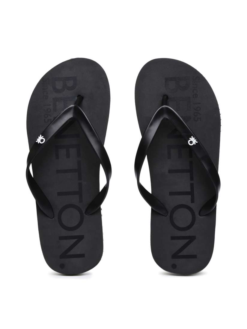 Buy United Colors of Benetton Men Black Flip Flops Flip Flops for Men 529710 Myntra