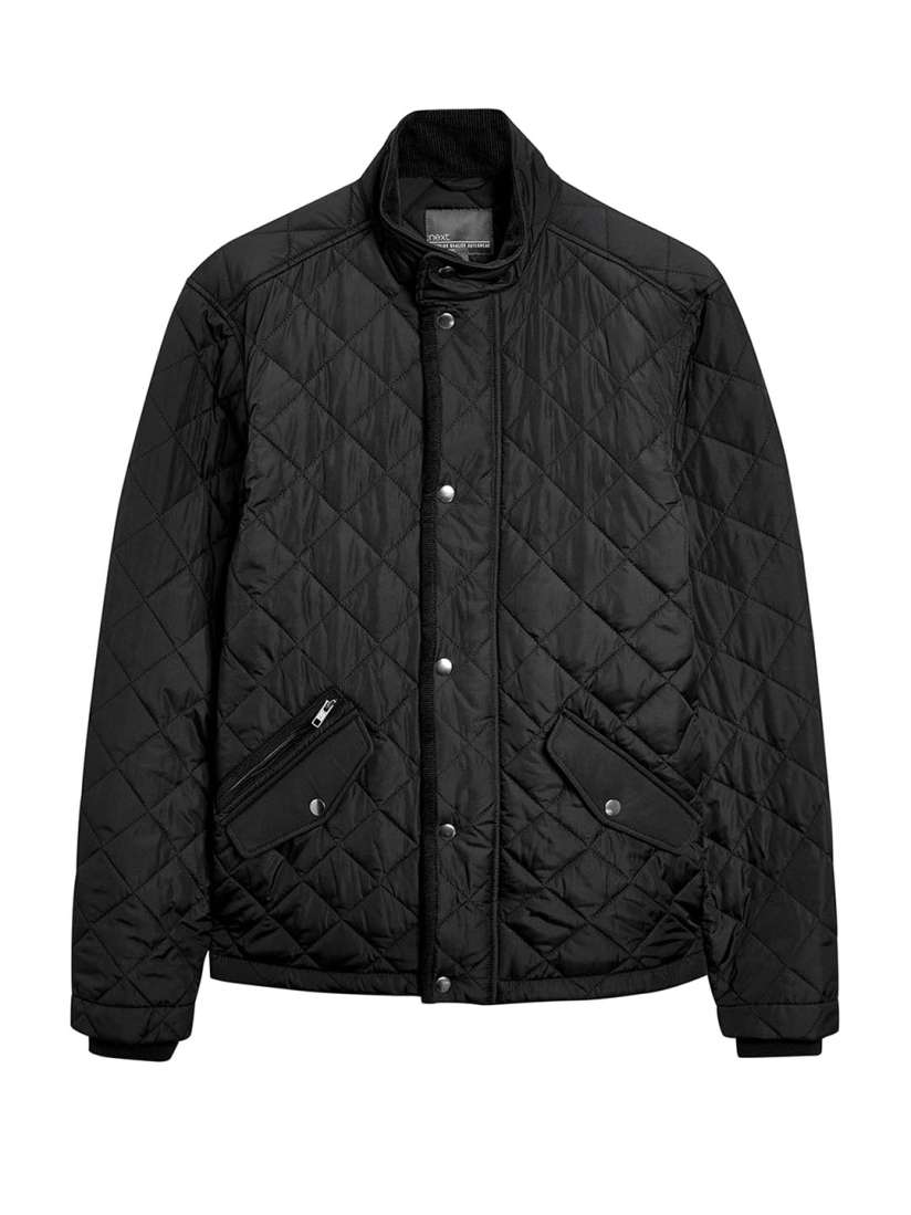 Buy next Men Black Self Design Quilted Jacket Jackets for Men 5322803 Myntra