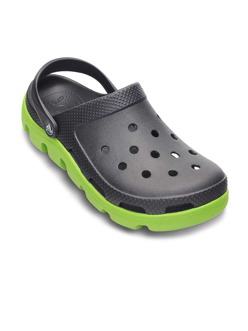 Buy Crocs Duet Unisex Black Green Clogs Flip Flops for Unisex 533498 Myntra
