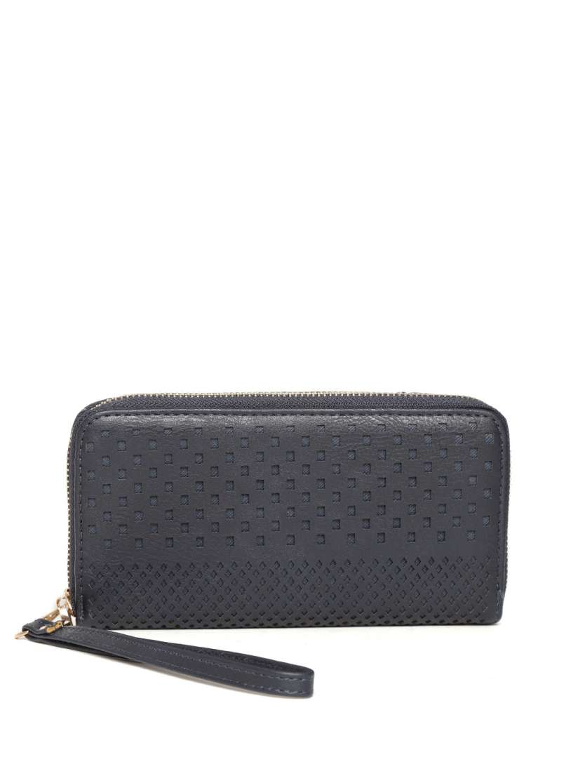 Buy Diana Korr Women Navy Blue Laser Cut Zip Around Wallet Wallets for Women 5356742 Myntra